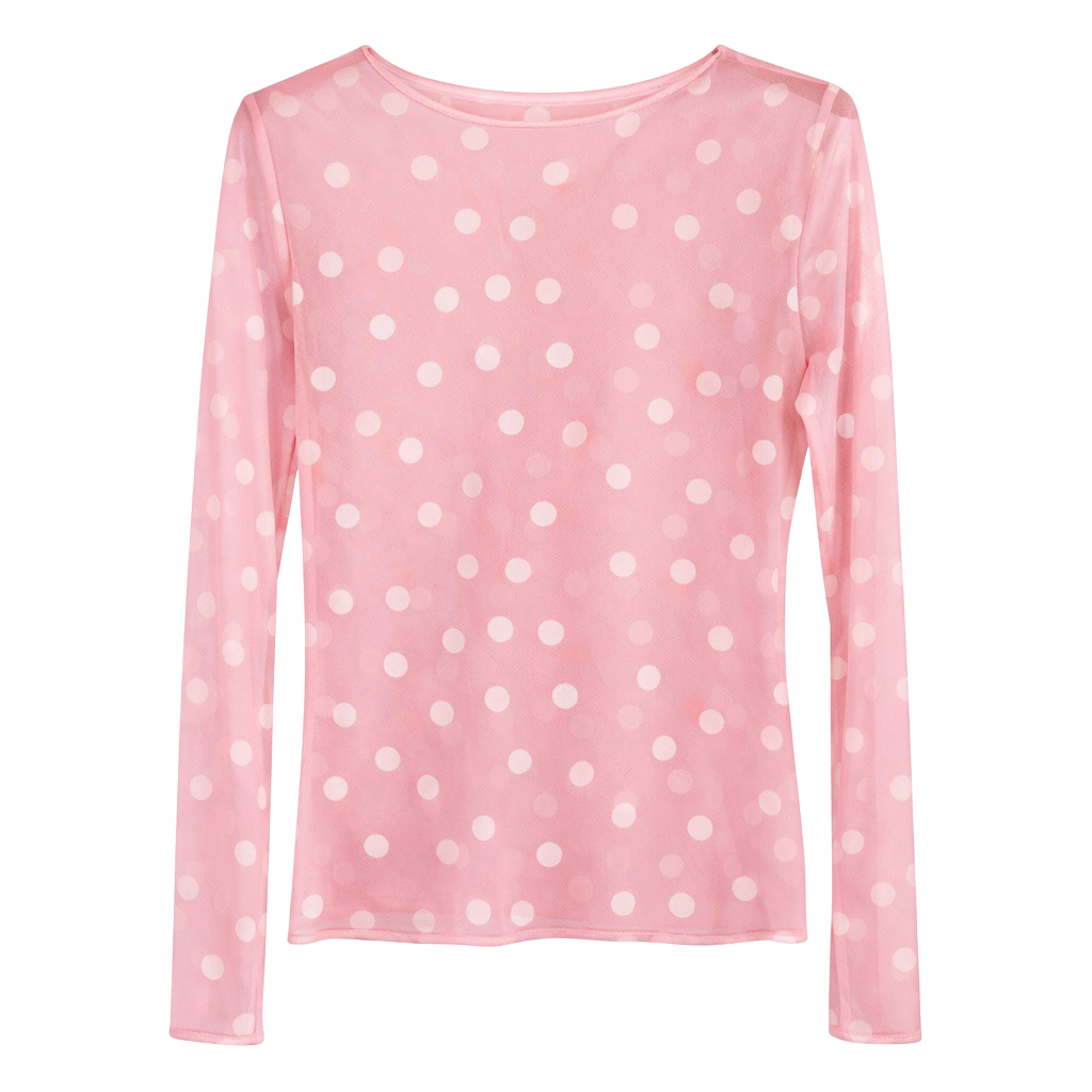 Vanting Dame Top i mesh - Rose - L/XL