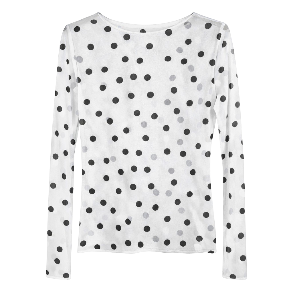 Vanting Dame Top i mesh - White - L/XL