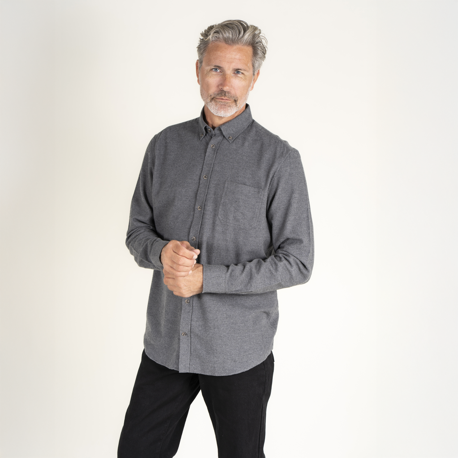 Vito Barny Herre Skjorte - Grey mix - XL/43/44