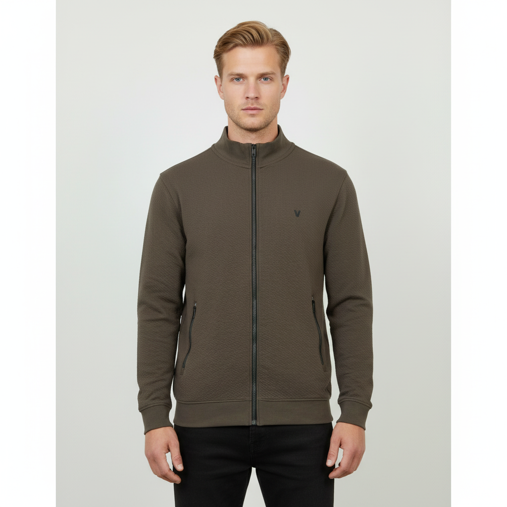 Vito Herre Cardigan - Mid Brown - XL