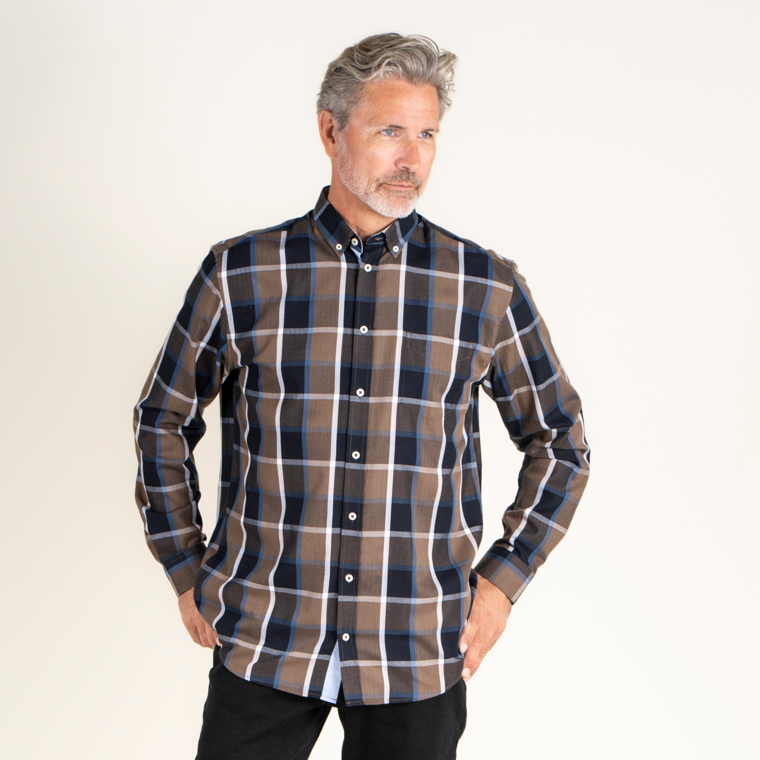 Vito Rome Herre Skjorte - Dk. Navy - 2XL/45/46