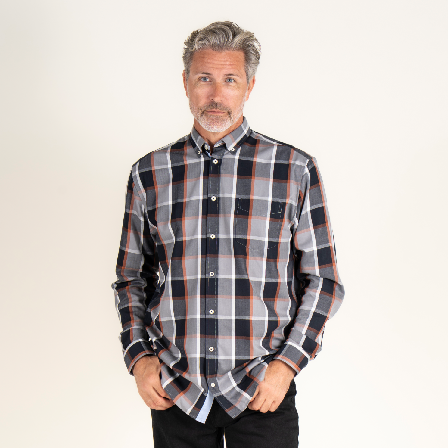 Vito Rome Herre Skjorte - Steel Grey - 2XL/45/46