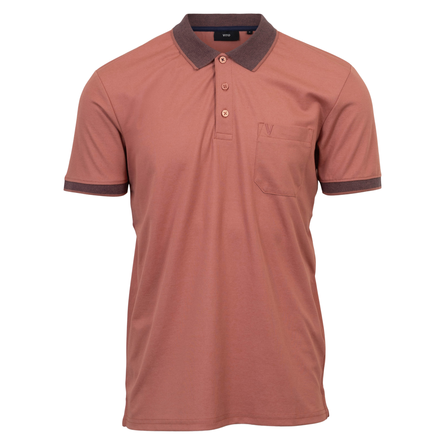 Vito Texas Herre Polo - Henna Red - 2XL