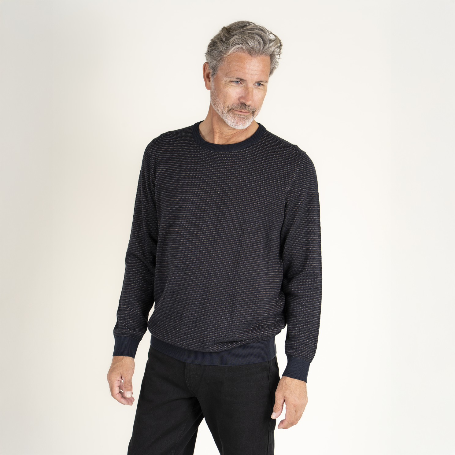 Vito Viggo Herre Striktrøje - Dk. Navy - 2XL