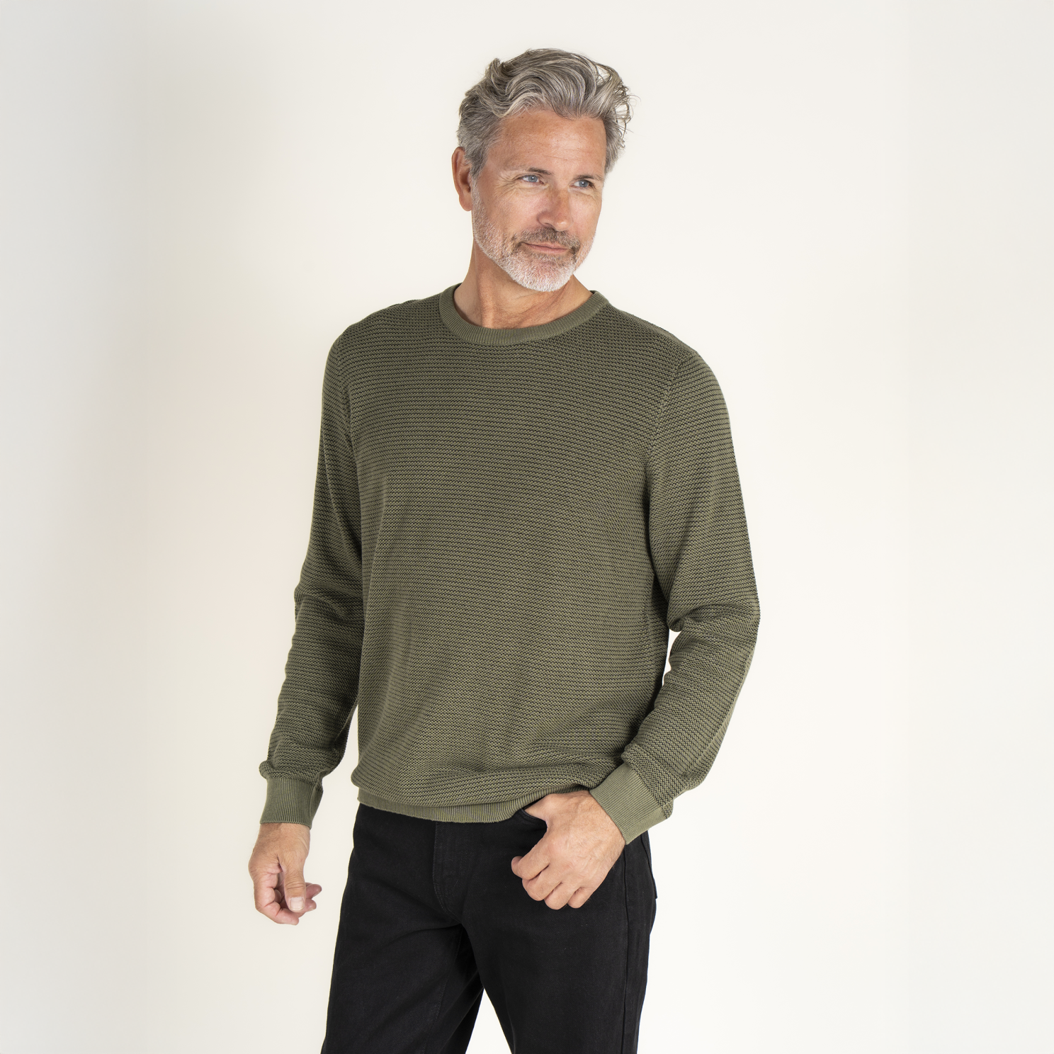 Vito Viggo Herre Striktrøje - Green Leaf - XL