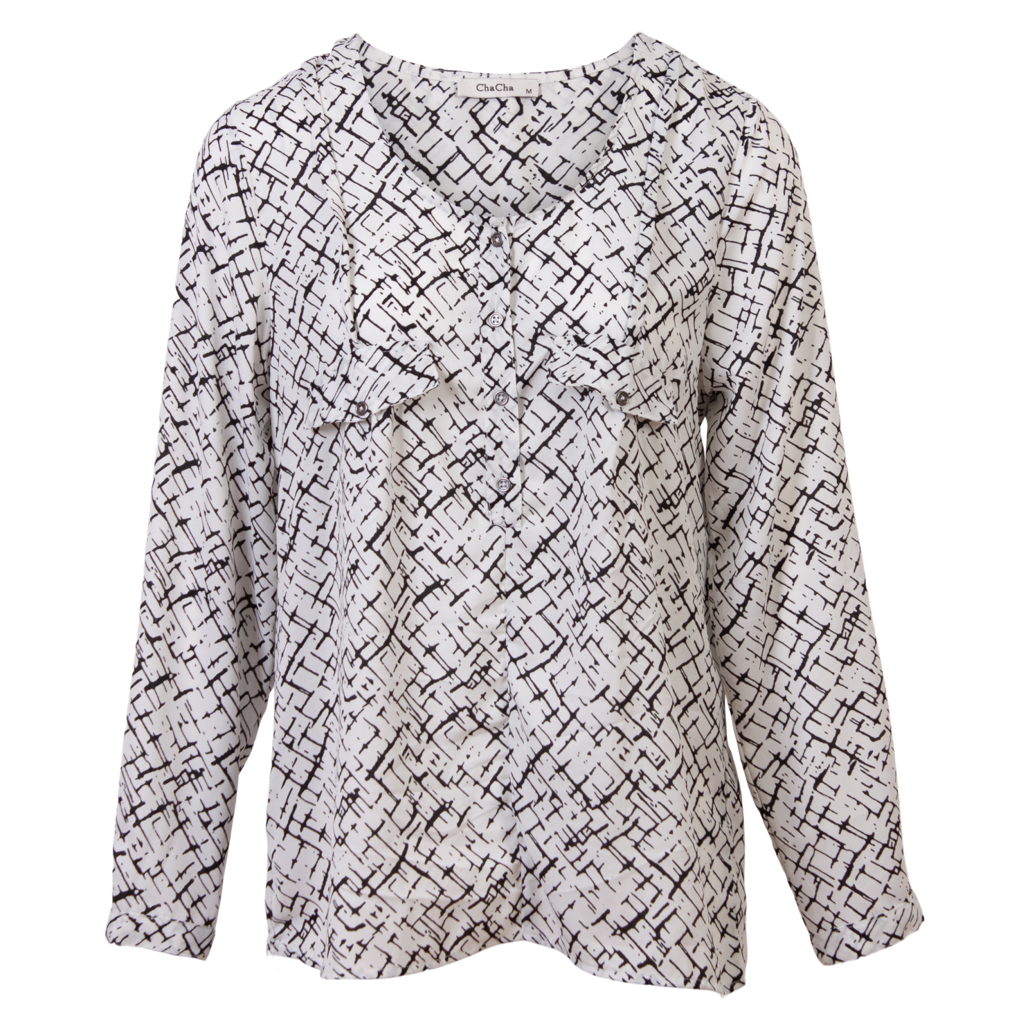 ZbyZ Dame Bluse Plus Size - B-34 - 42/44