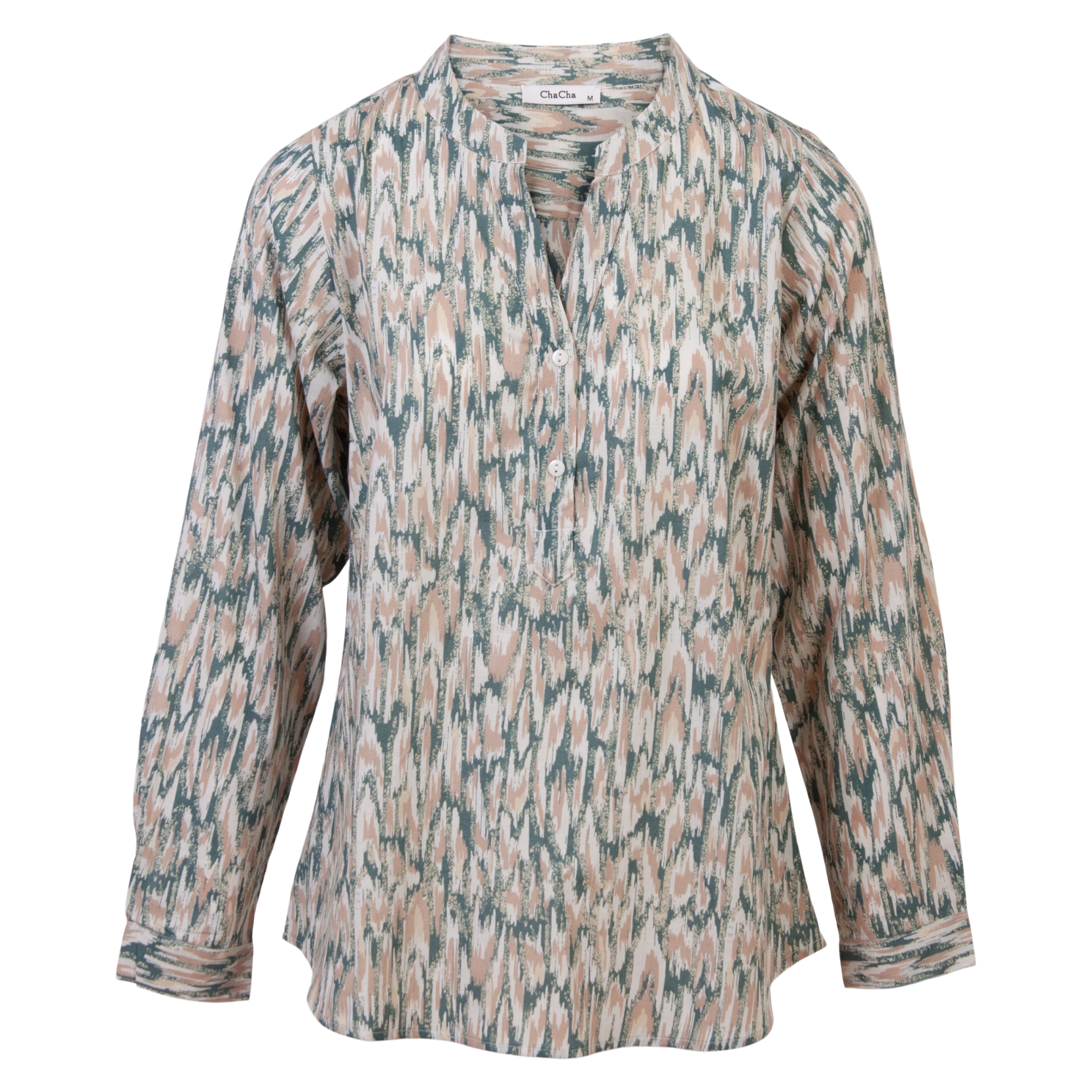 ZbyZ Dame Bluse Plus Size - LIght Green - 54/56