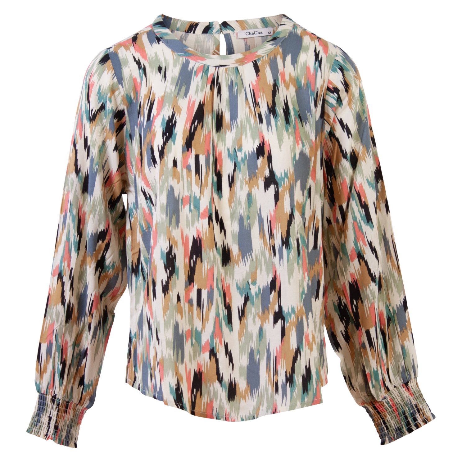 ZbyZ Dame Bluse Plus Size - Pink - 54/56