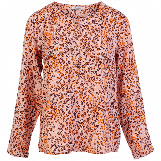 ZbyZ Dame Bluse Plus Size - Print 1 - 42/44