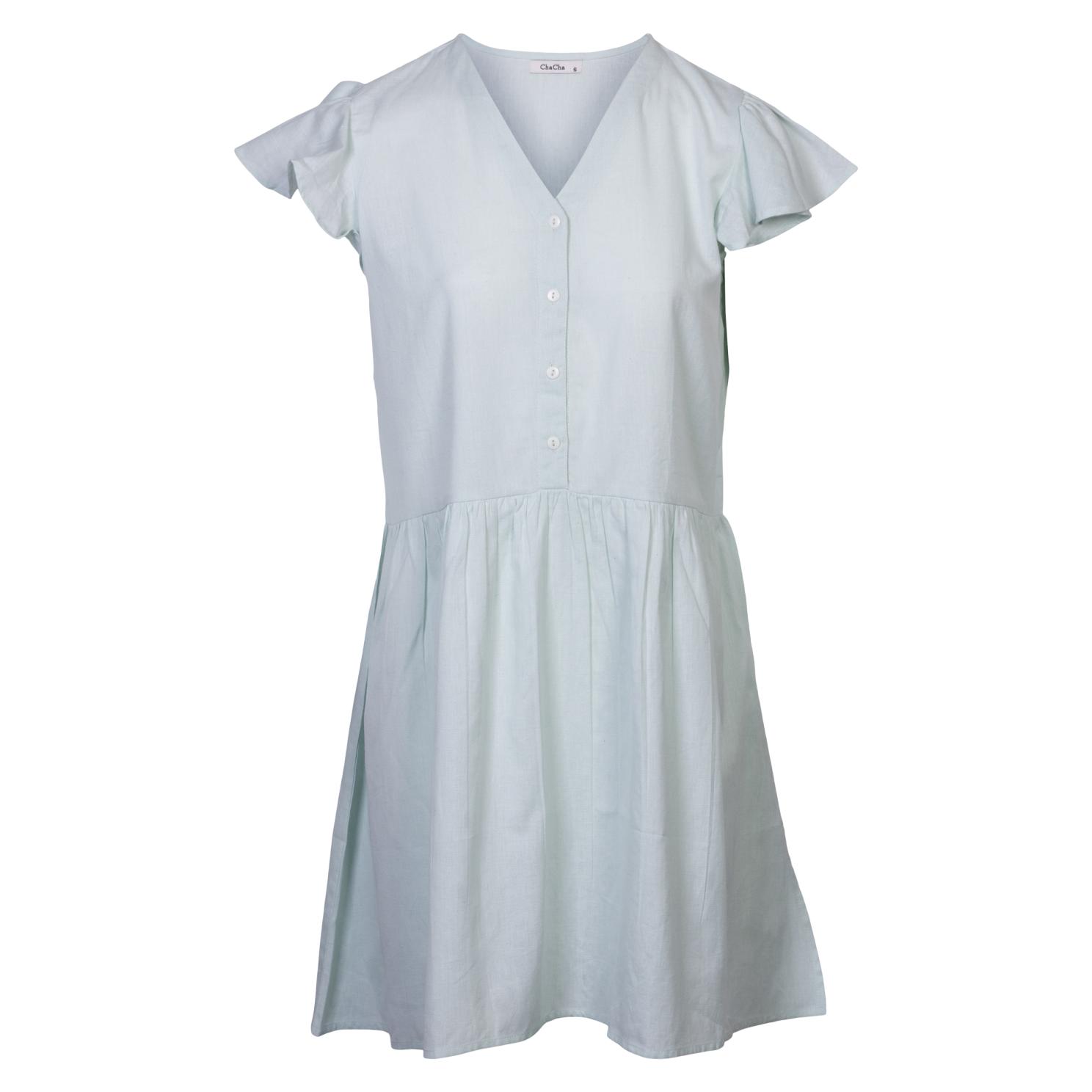 ZbyZ Dame Kjole Plus Size - Mint - 46/48