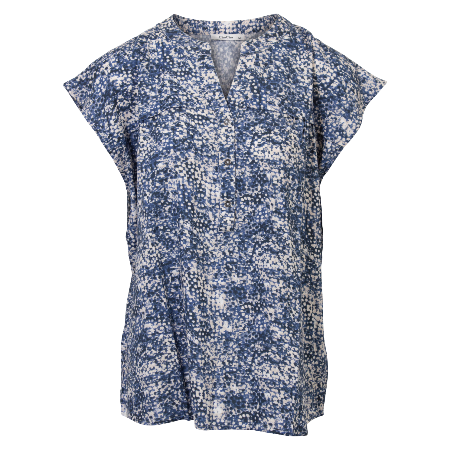 ZbyZ Dame Kjole Plus Size - Navy - 42/44