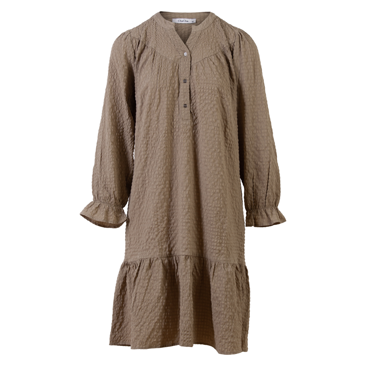 ZbyZ Dame Kjole Plus Size - Sand - 54/56