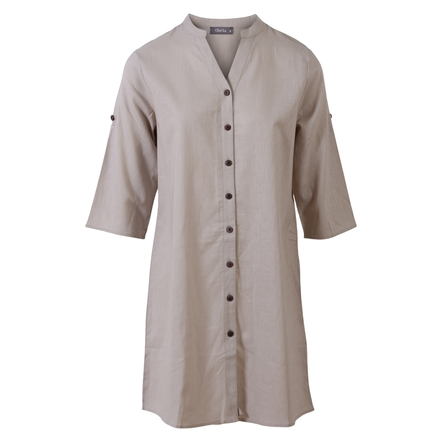 ZbyZ Dame Tunika Plus Size - Beige - 54/56