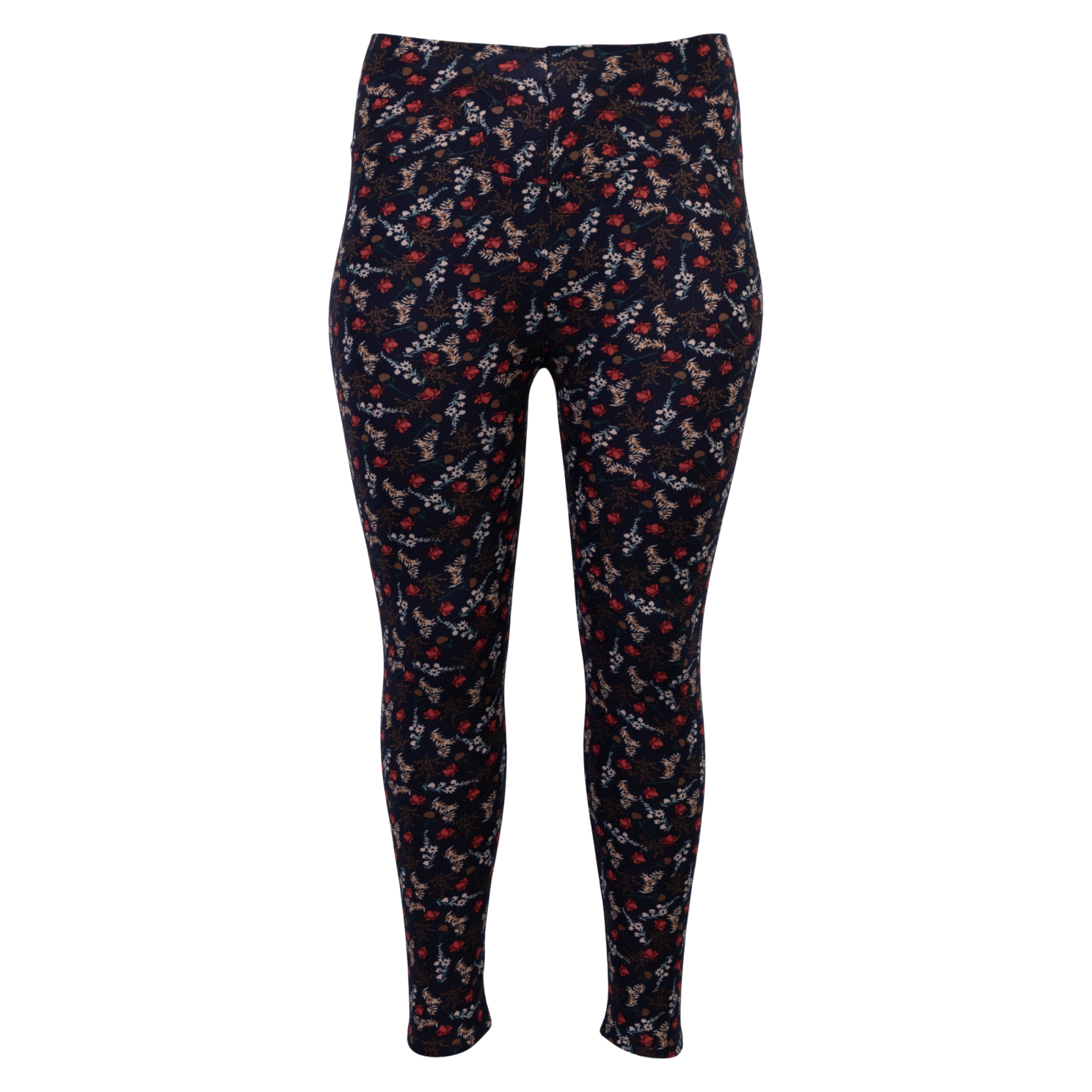 Anyway Dame Termoleggings m. fleece - Navy med print - L/XL
