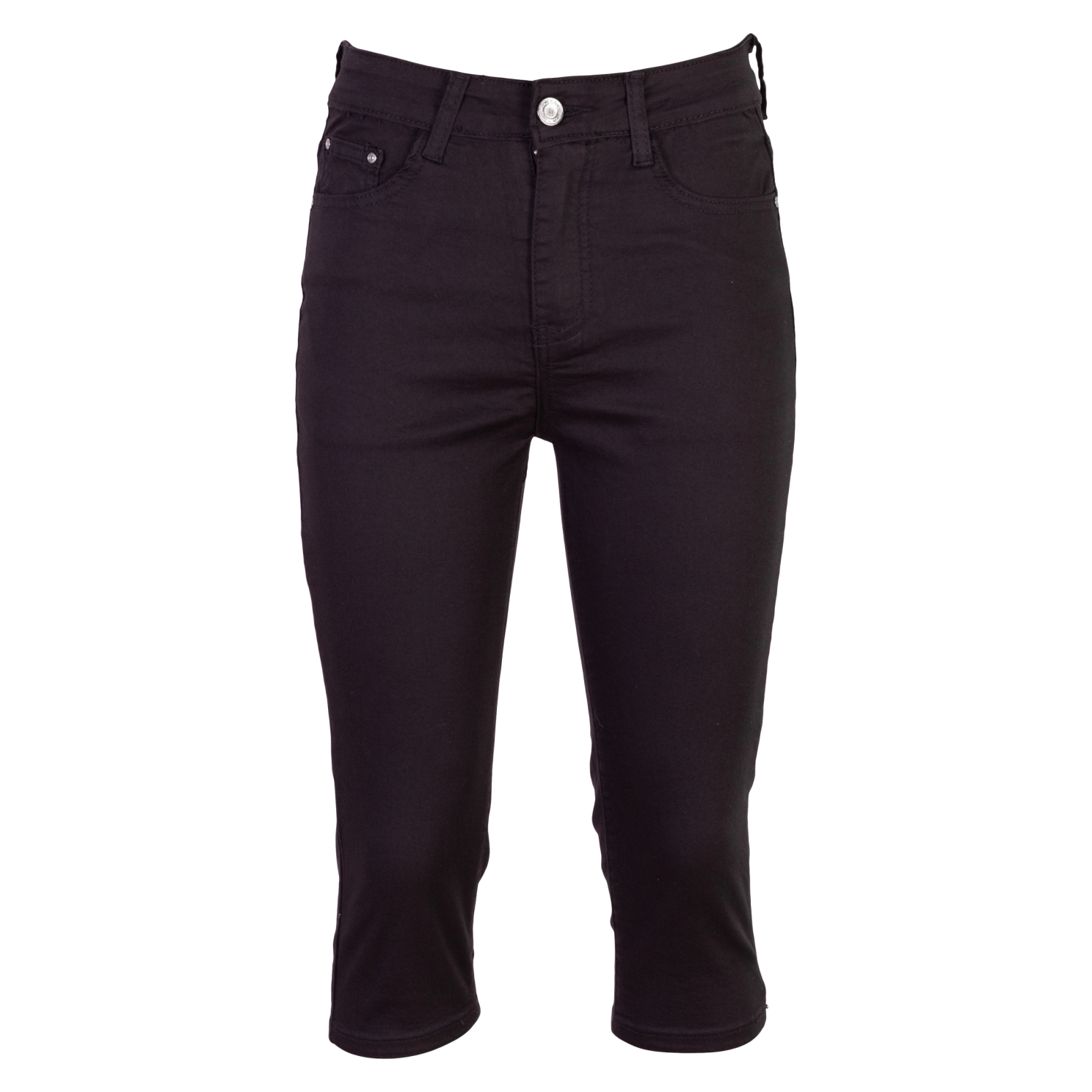 BS Jeans Dame Capri Plus Size - Sort - 42