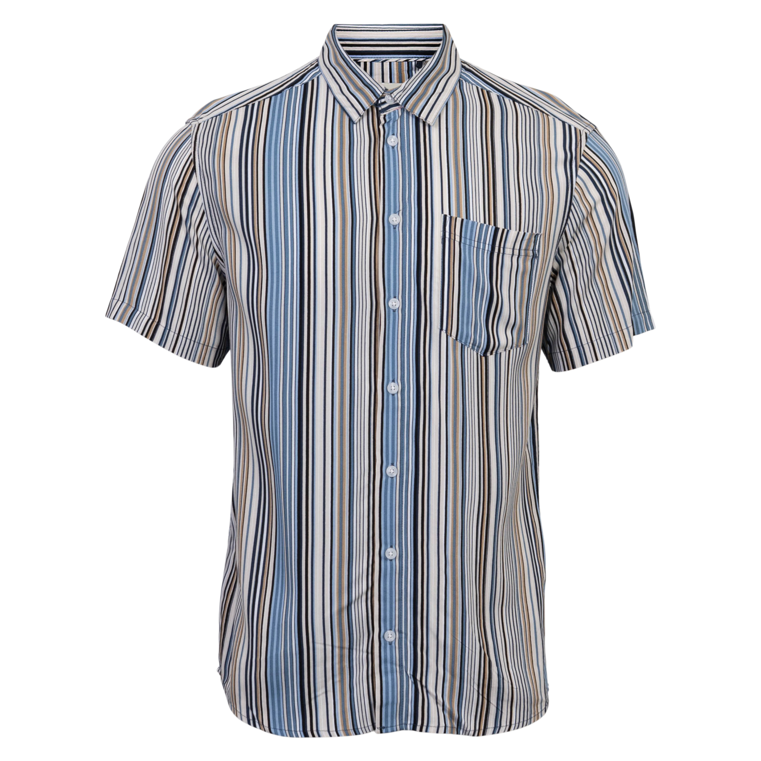 Blend Agan Herre Kortærmet skjorte - Dress Blues - XL