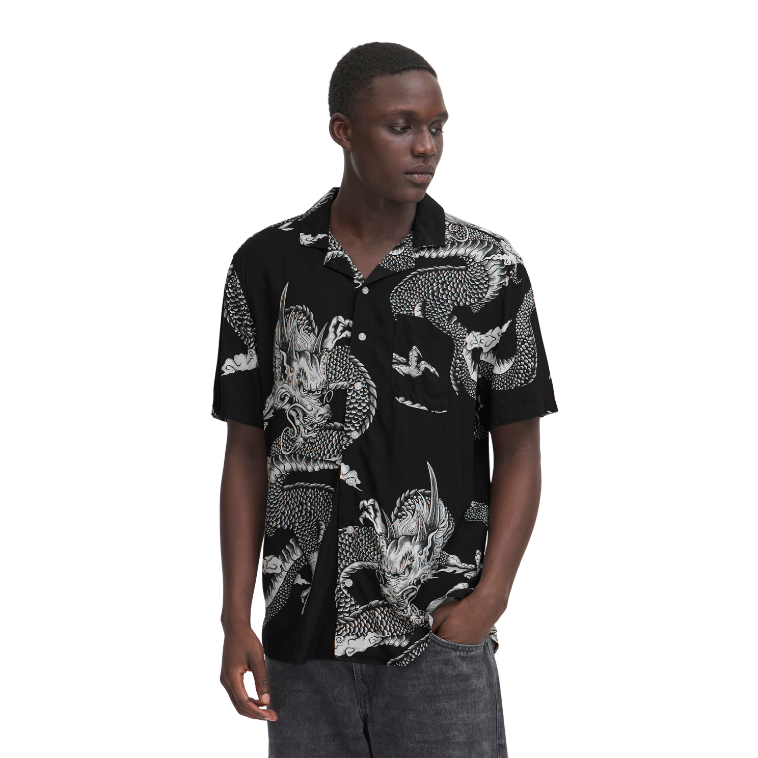 Blend Badir Herre Kortærmet skjorte - Black - XL