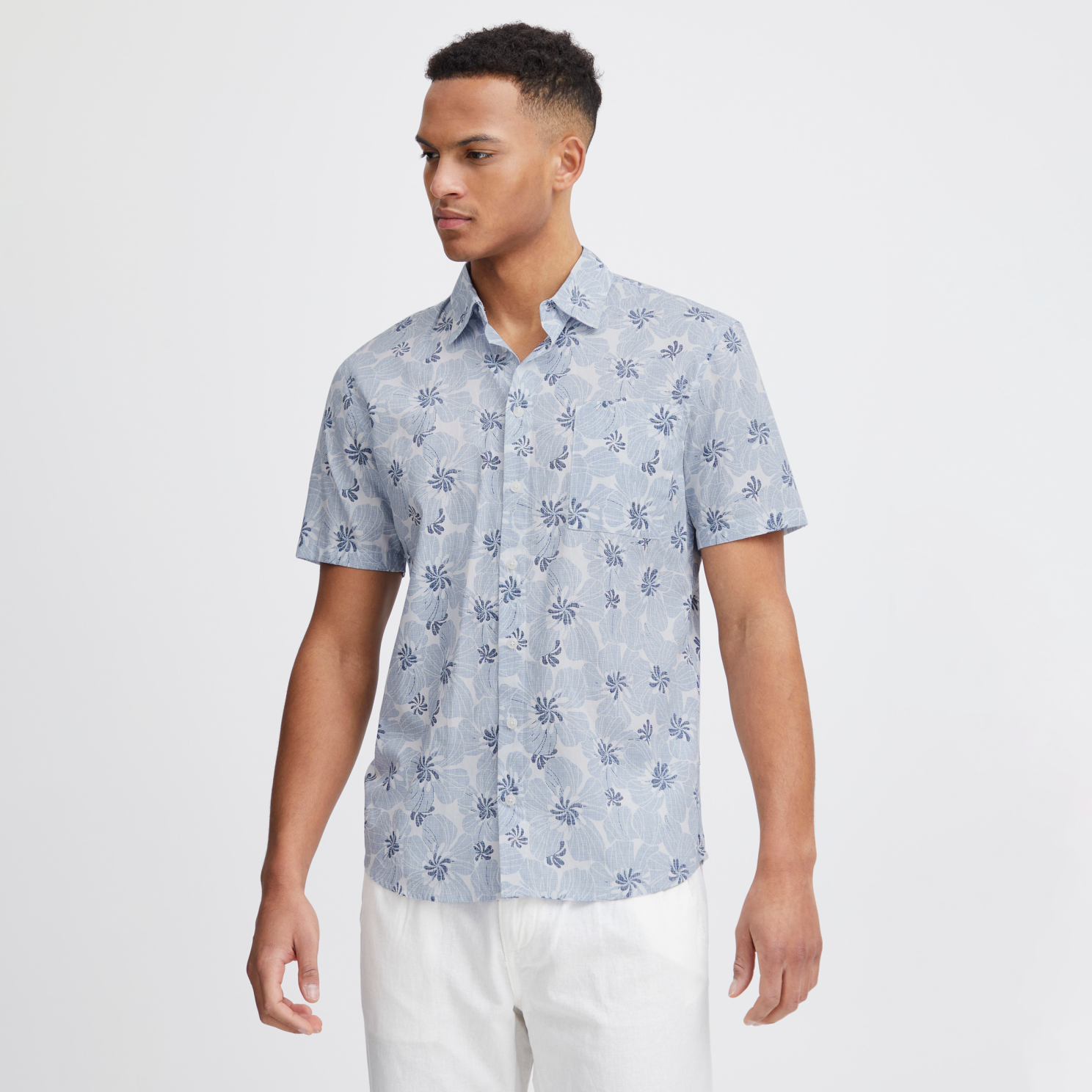 Blend Herre Kortærmet skjorte - Dress Blues - XL