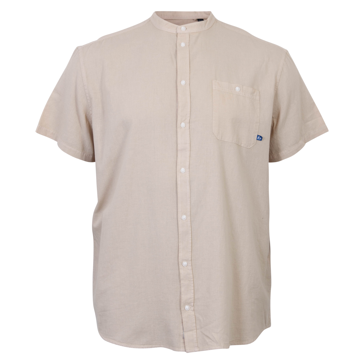 Blend Herre Kortærmet skjorte i hørmix Plus Size - Oyster Grey - 4XL