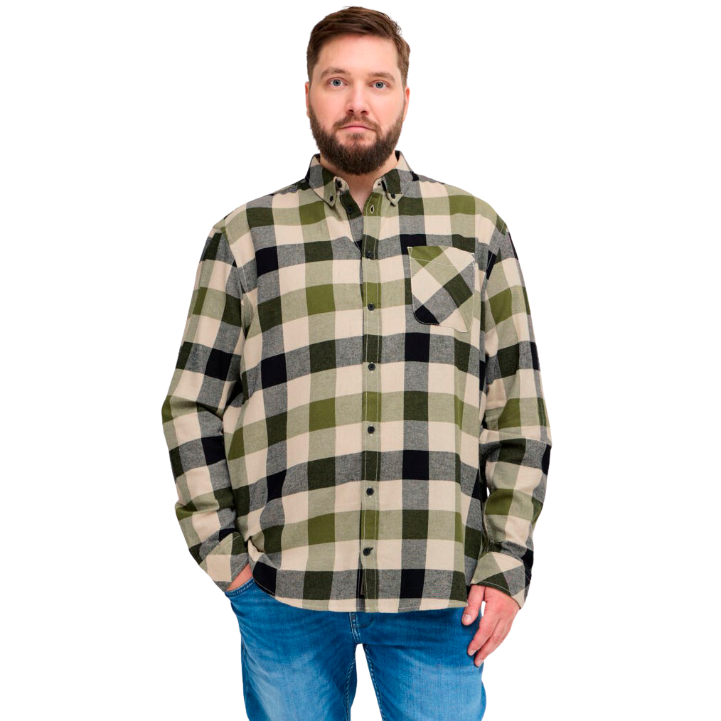 Blend Herre Skjorte Plus Size - Chive - 5XL