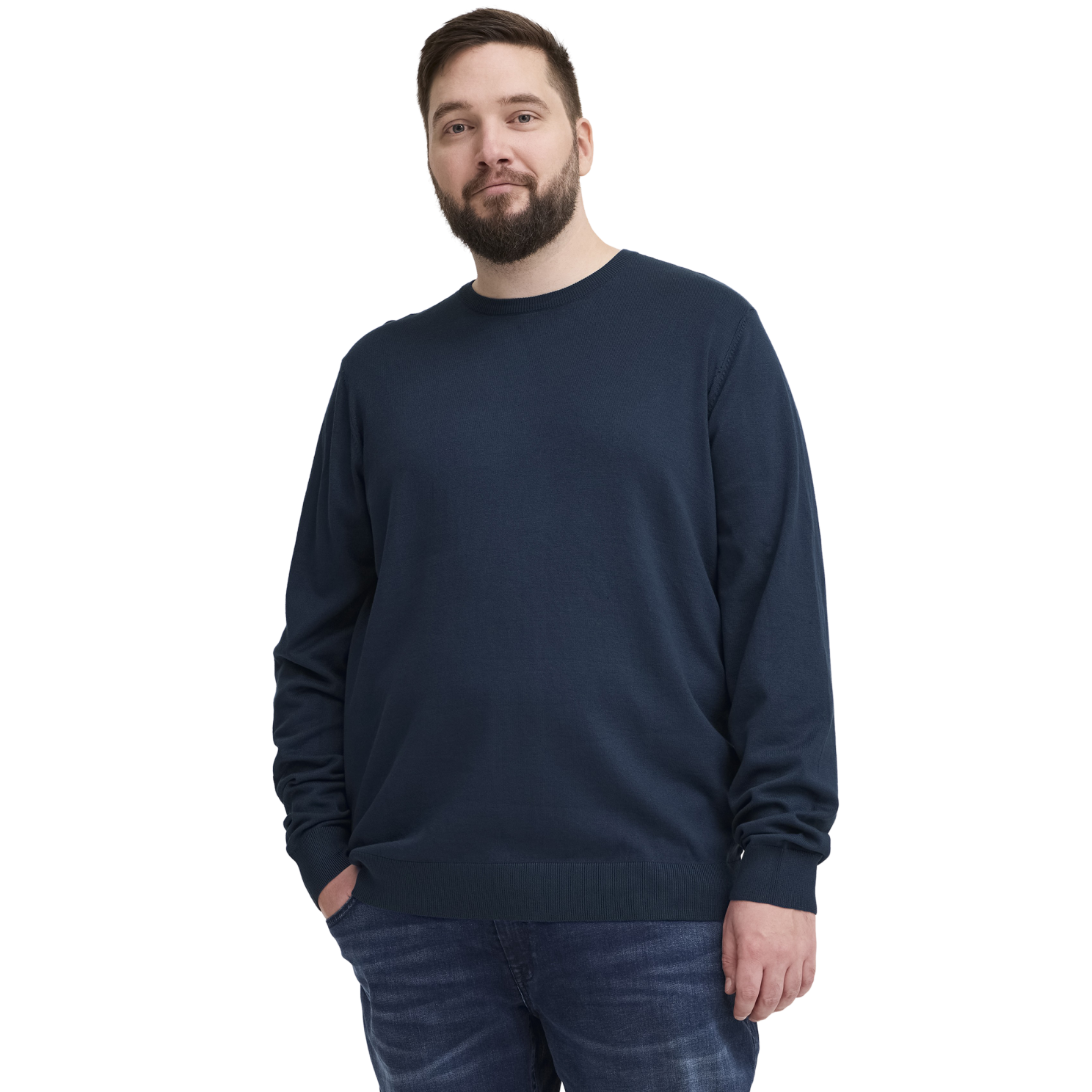 Blend Herre Striktrøje Plus Size - Dress Blues - 4XL