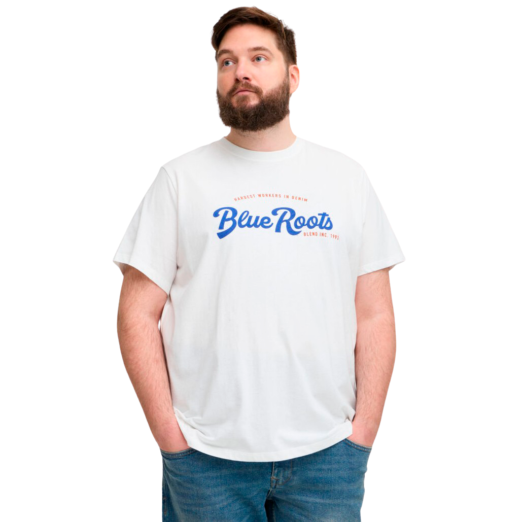 Blend Herre T-shirt Plus Size - Snow White - 5XL