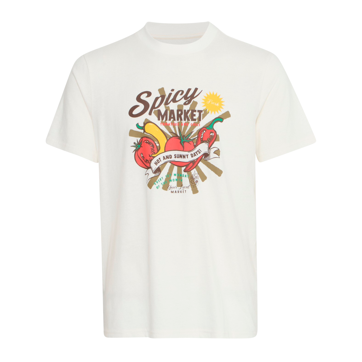 Blend Herre T-shirt - Snow White - 2XL