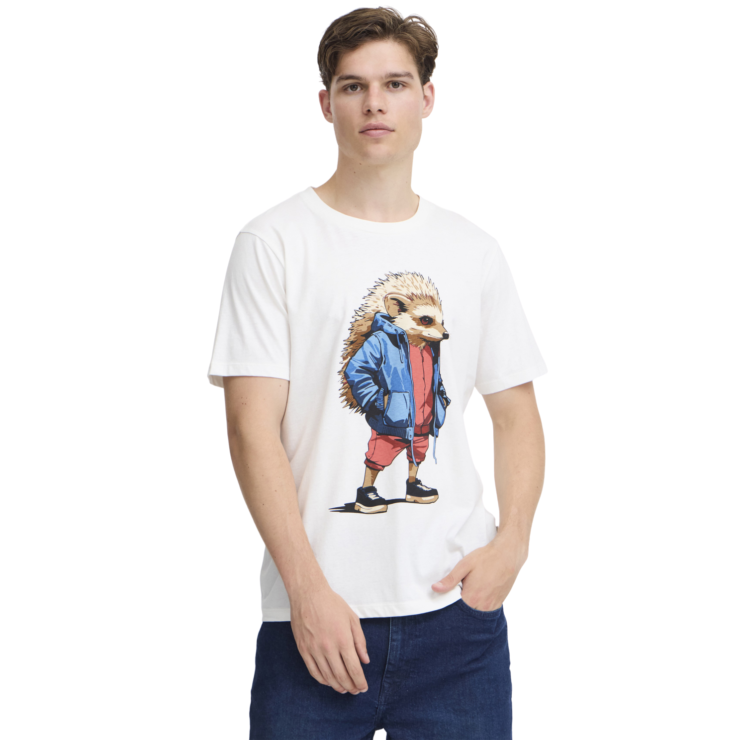 Blend Herre T-shirt - Snow White - 3XL