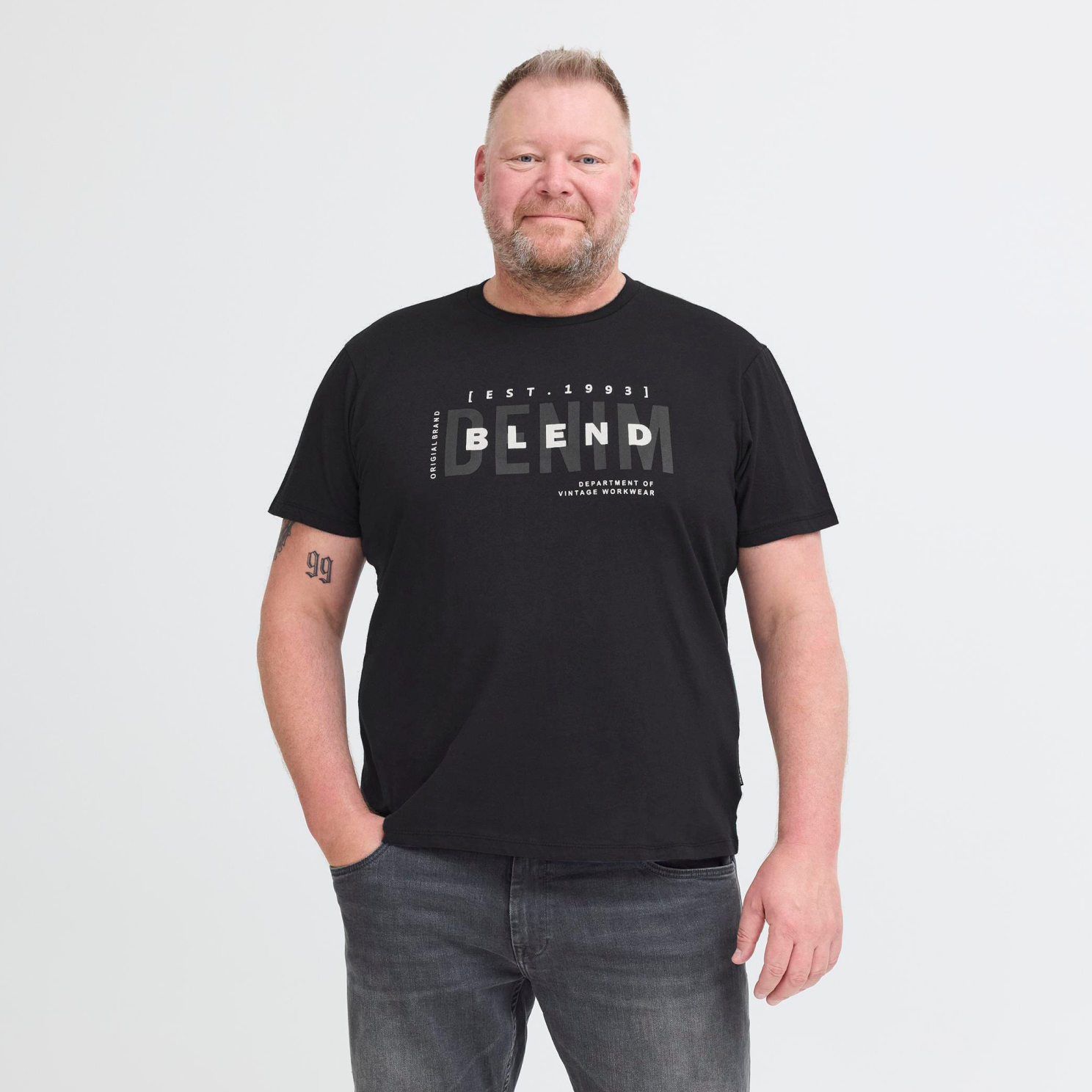 Blend bhkiman Herre T-shirt - Black - 2XL