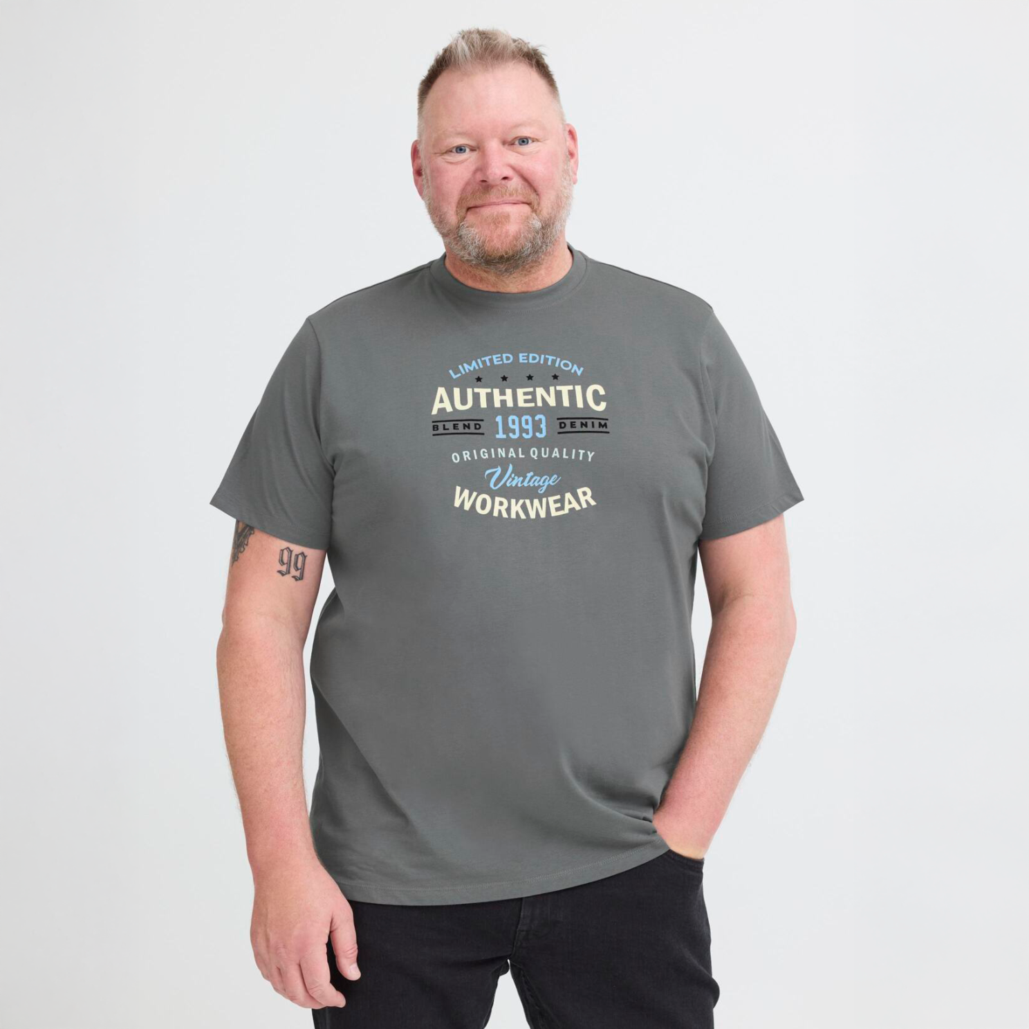 Blend bhkubert Herre T-shirt - Iron Gate - 5XL