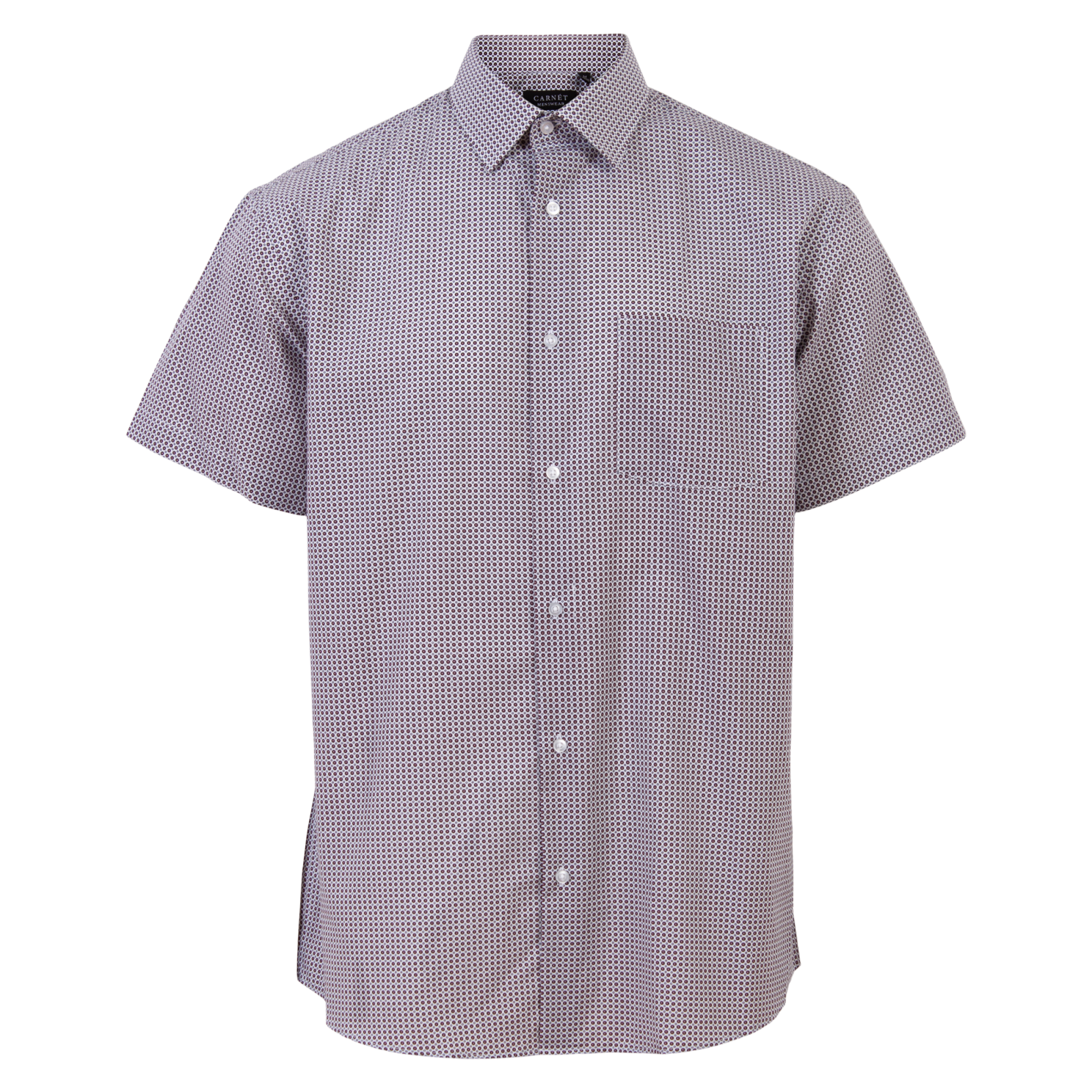 Carnét Ash Herre Kortærmet skjorte - Navy - 2XL