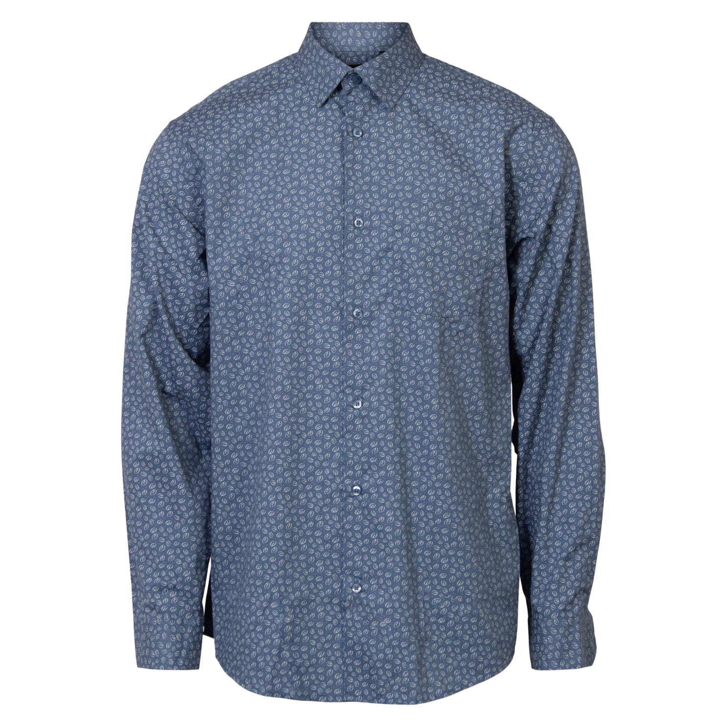 Carnét Ash Herre Skjorte Plus Size - Coronet Blue - 5XL