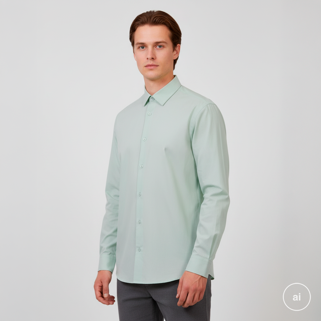 Carnét Jason Herre Skjorte - CELADON - XL
