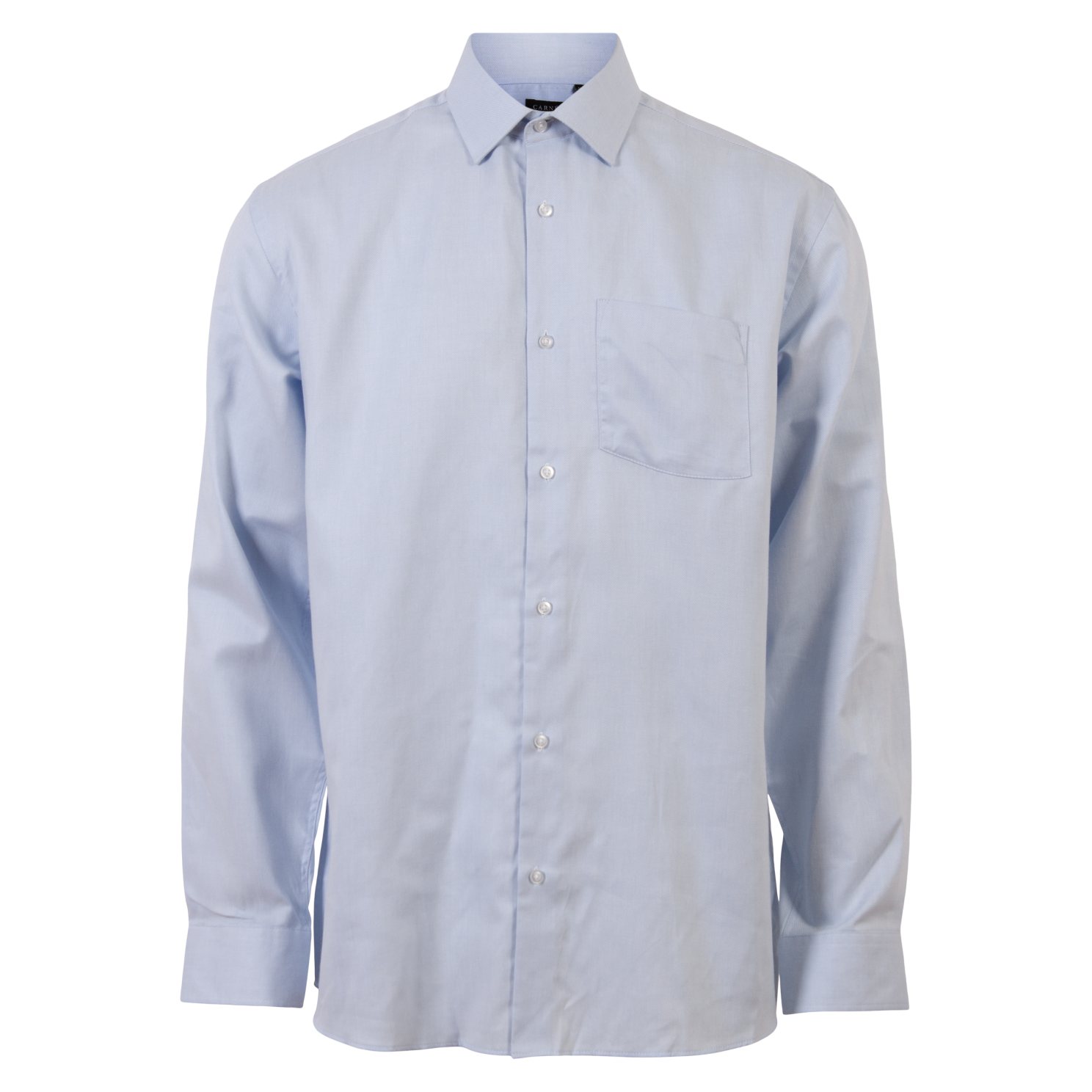 Carnét Oak Herre Skjorte Plus Size - Medium Blue Structure - 6XL