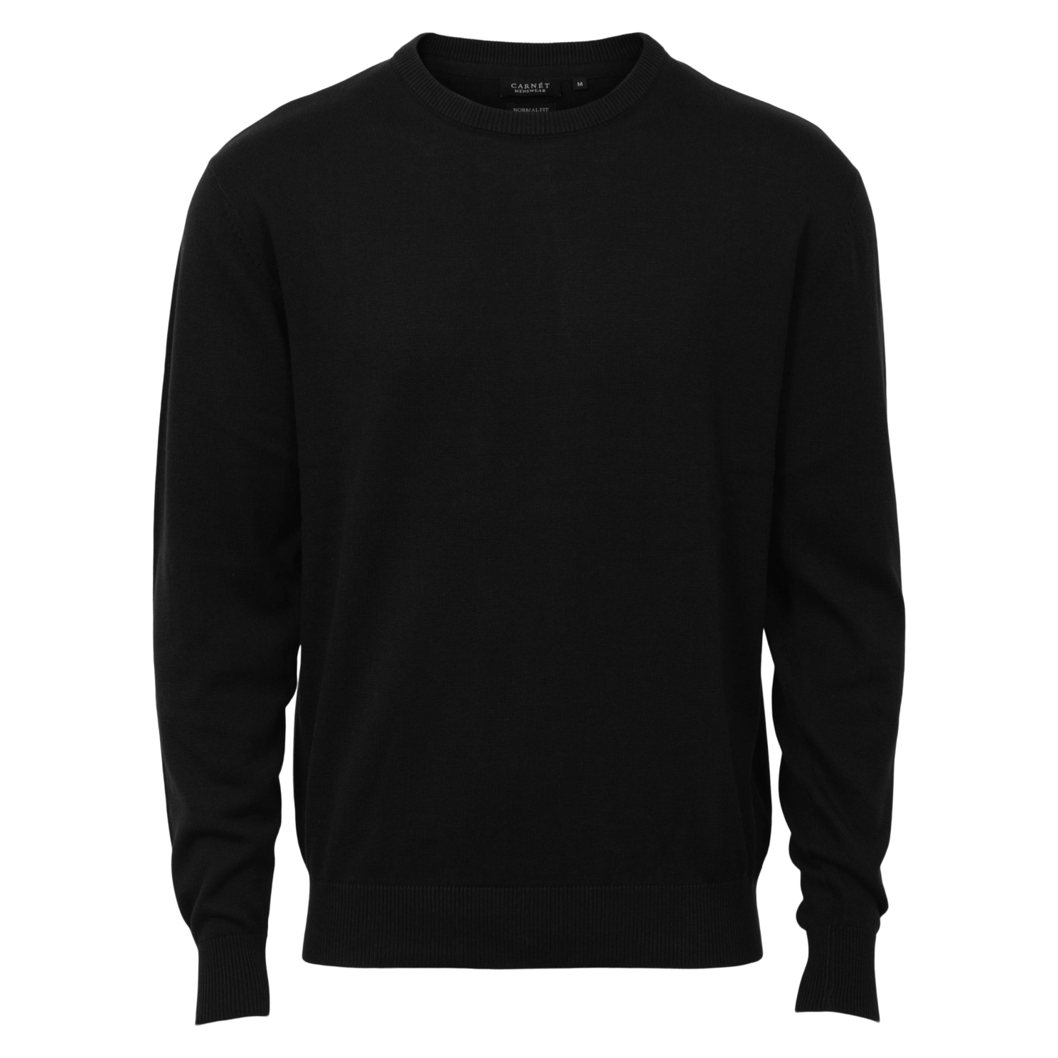 Carnét Stone Herre Striktrøje - Jet Black - 4XL