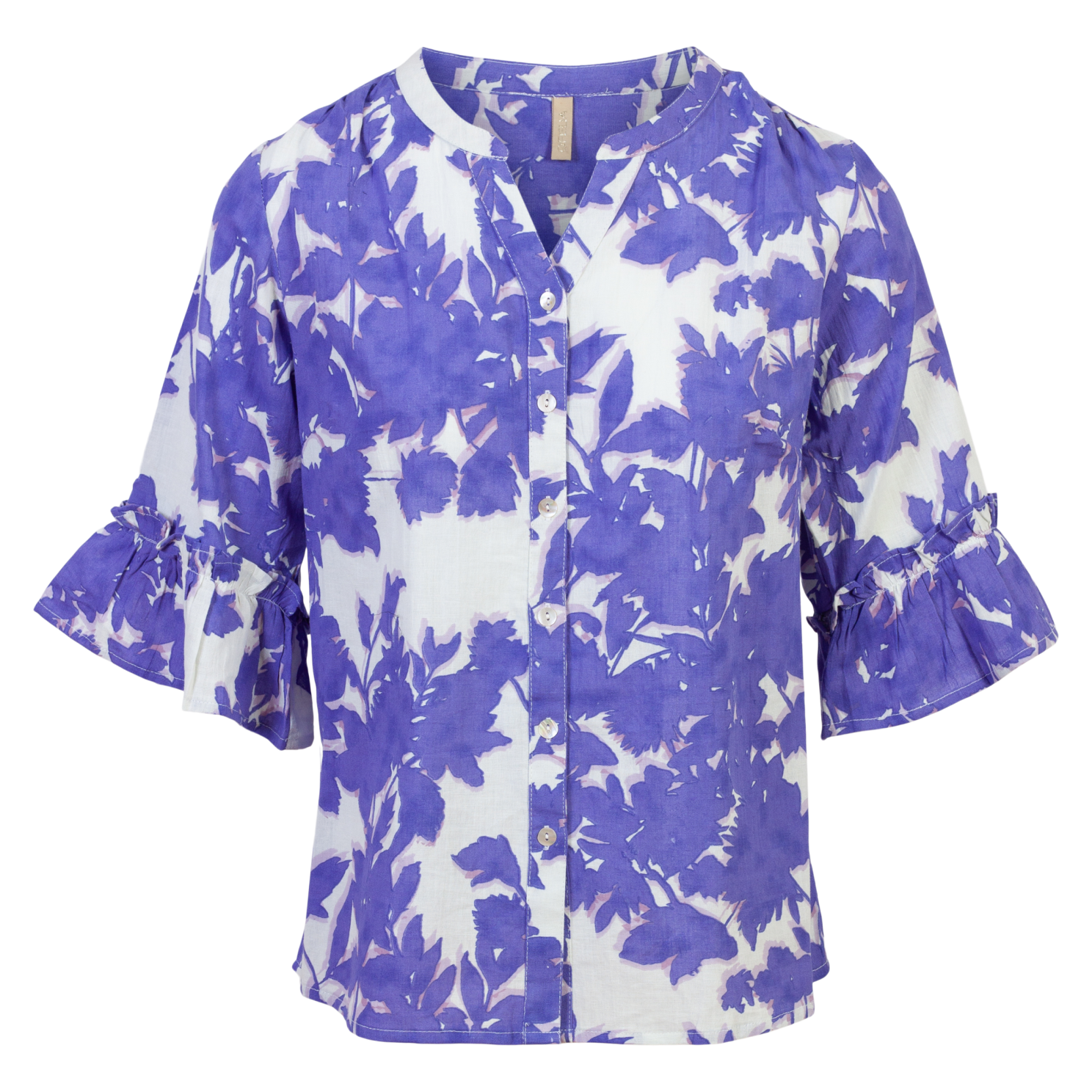 Cassiopeia Dame Skjorte Plus Size - Purple Combi - S