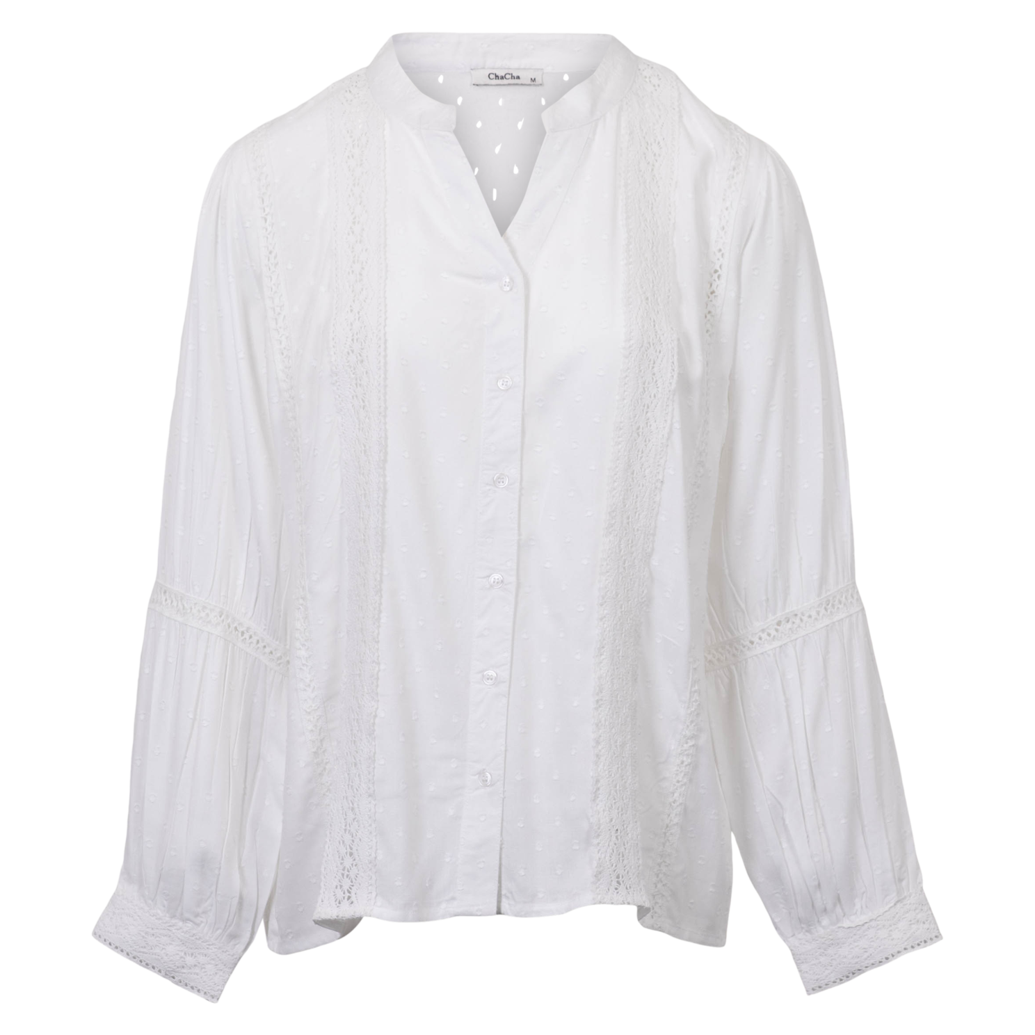 ChaCha Dame Bluse - White - XL