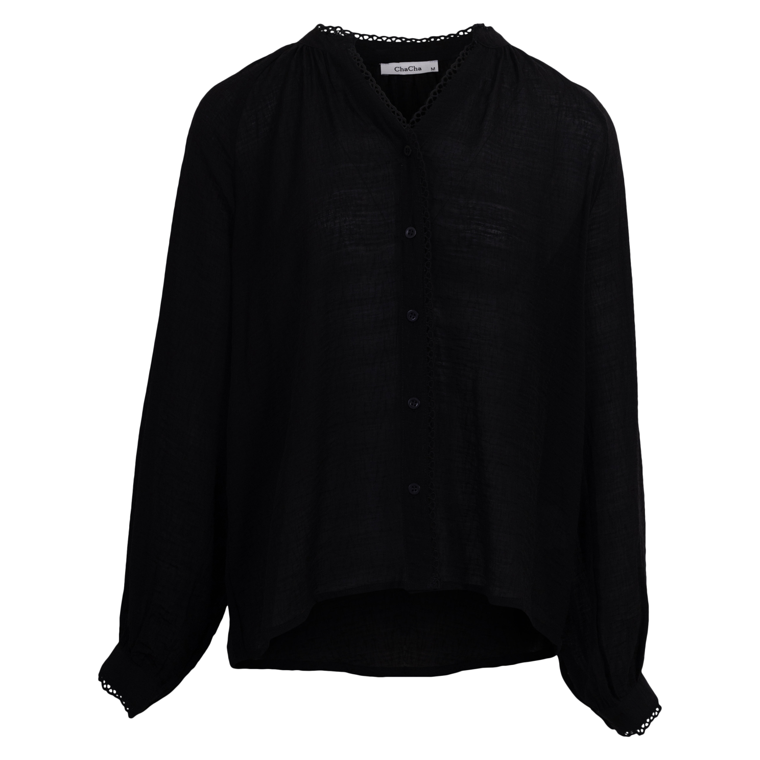 ChaCha Dame Skjorte - BLACK - 2XL
