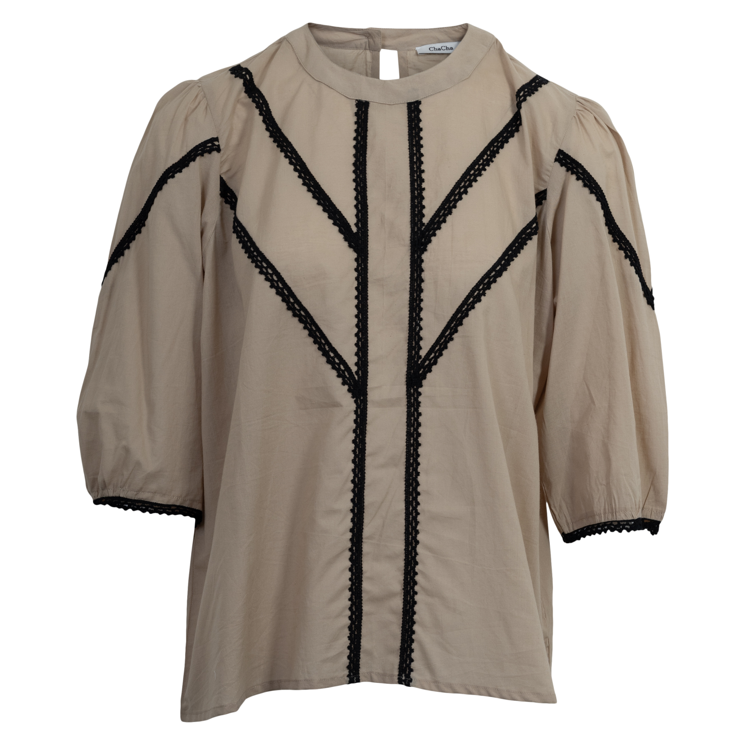 ChaCha Dame Skjorte - SAND/BLACK - XL