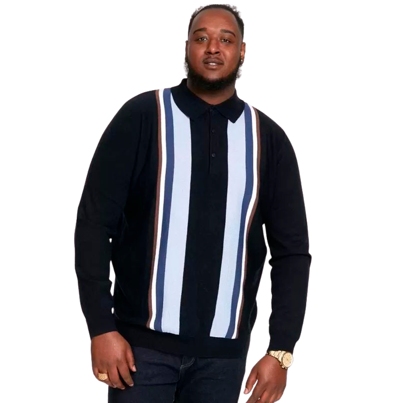 D555 Darley Herre Polo Plus Size - Navy - 2XL