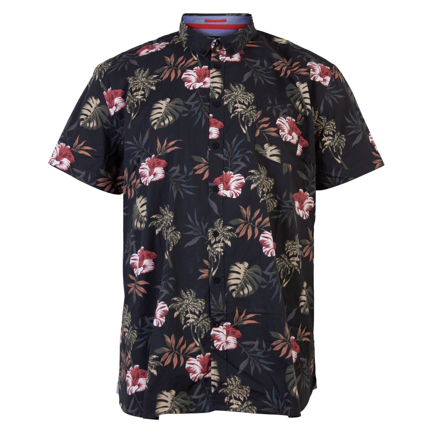D555 Wilton Herre Skjorte Plus Size - Black - 5XL