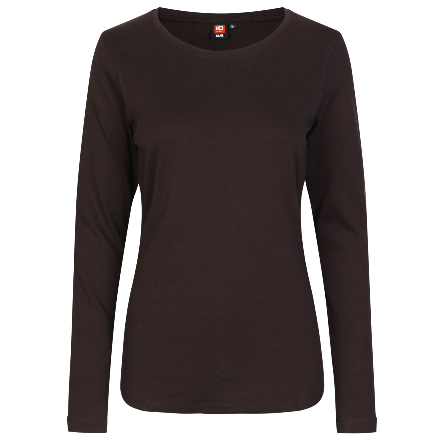 ID Interlock Dame Langærmet t-shirt - Mørk Bordeaux - XL