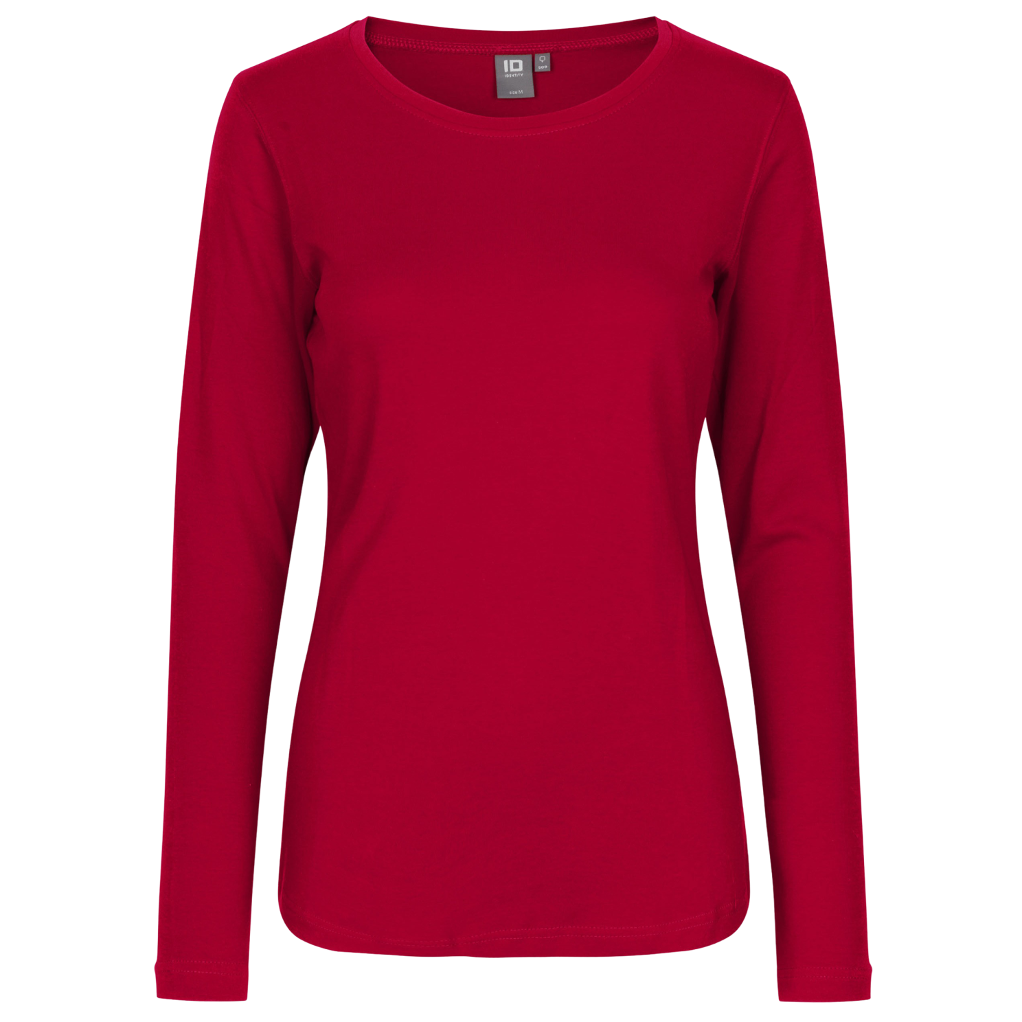 ID Interlock Dame Langærmet t-shirt - Rød - 3XL