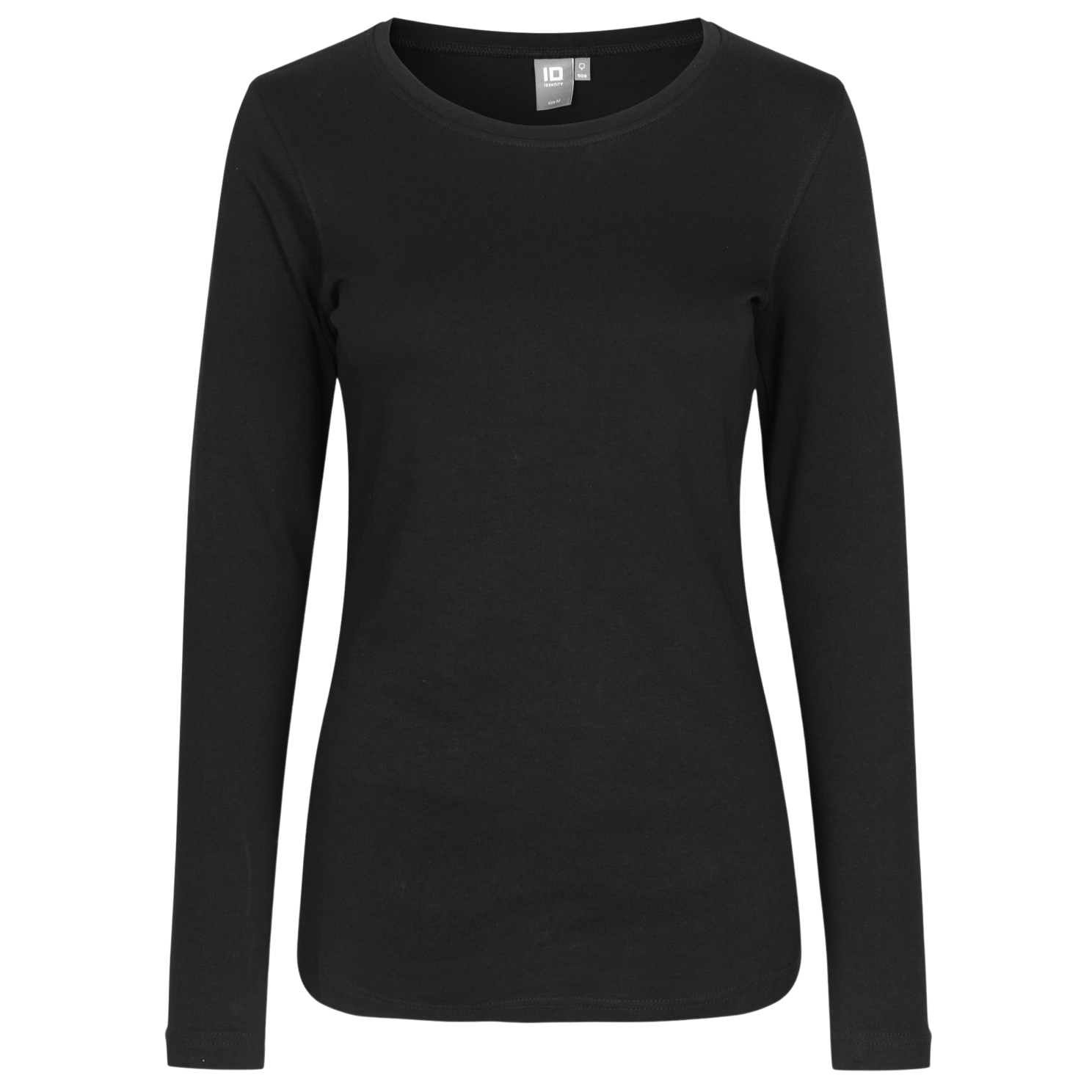 ID Interlock Dame Langærmet t-shirt - Sort - 2XL