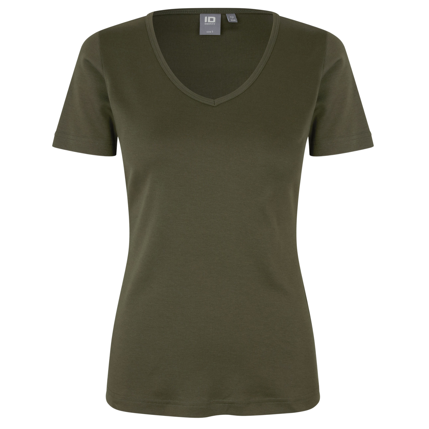 ID Interlock Dame T-shirt - Oliven - XL