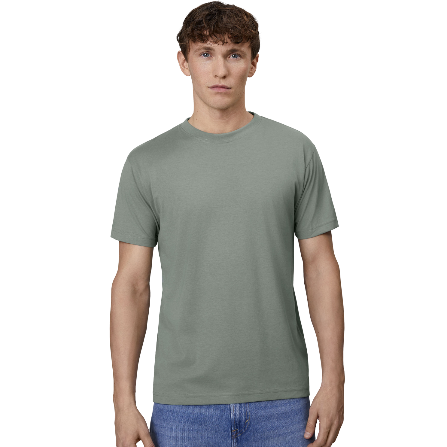ID Pro Wear Herre T-shirt - Støvet Grøn - 4XL
