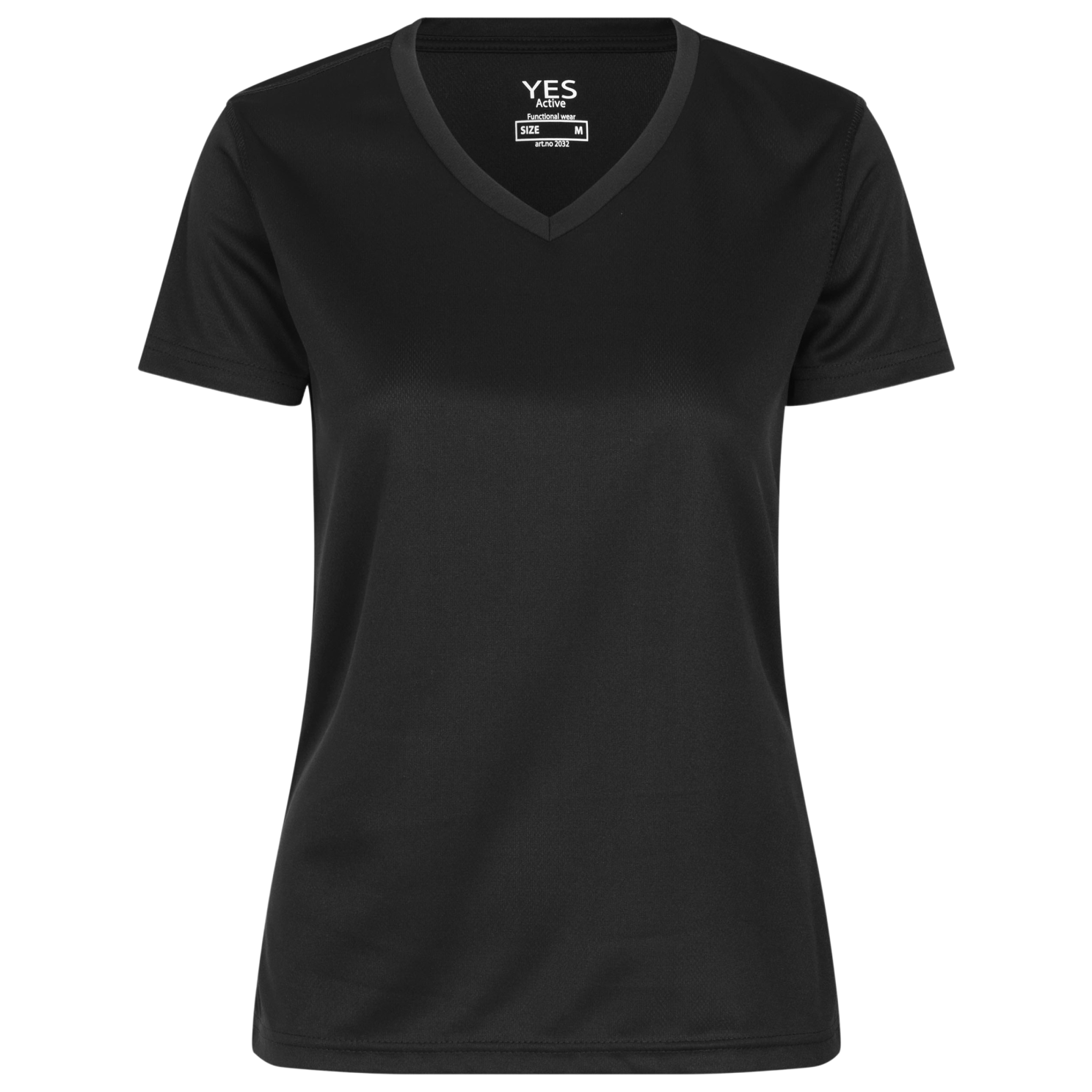ID YES Active Dame Trænings t-shirt - Sort - XL