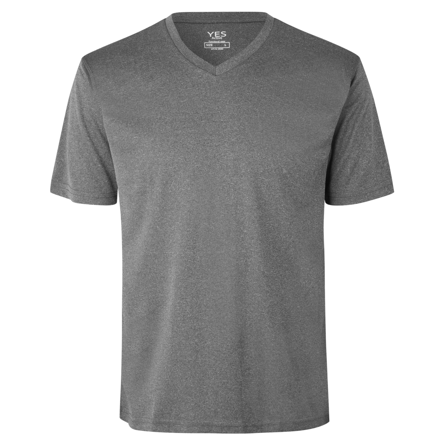 ID Yes Active Herre Trænings t-shirt - Grå Melange - 2XL
