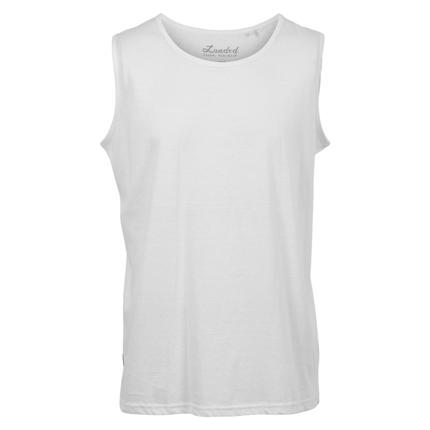 Loaded Belfast Herre Tanktop Plus Size - White - 6XL