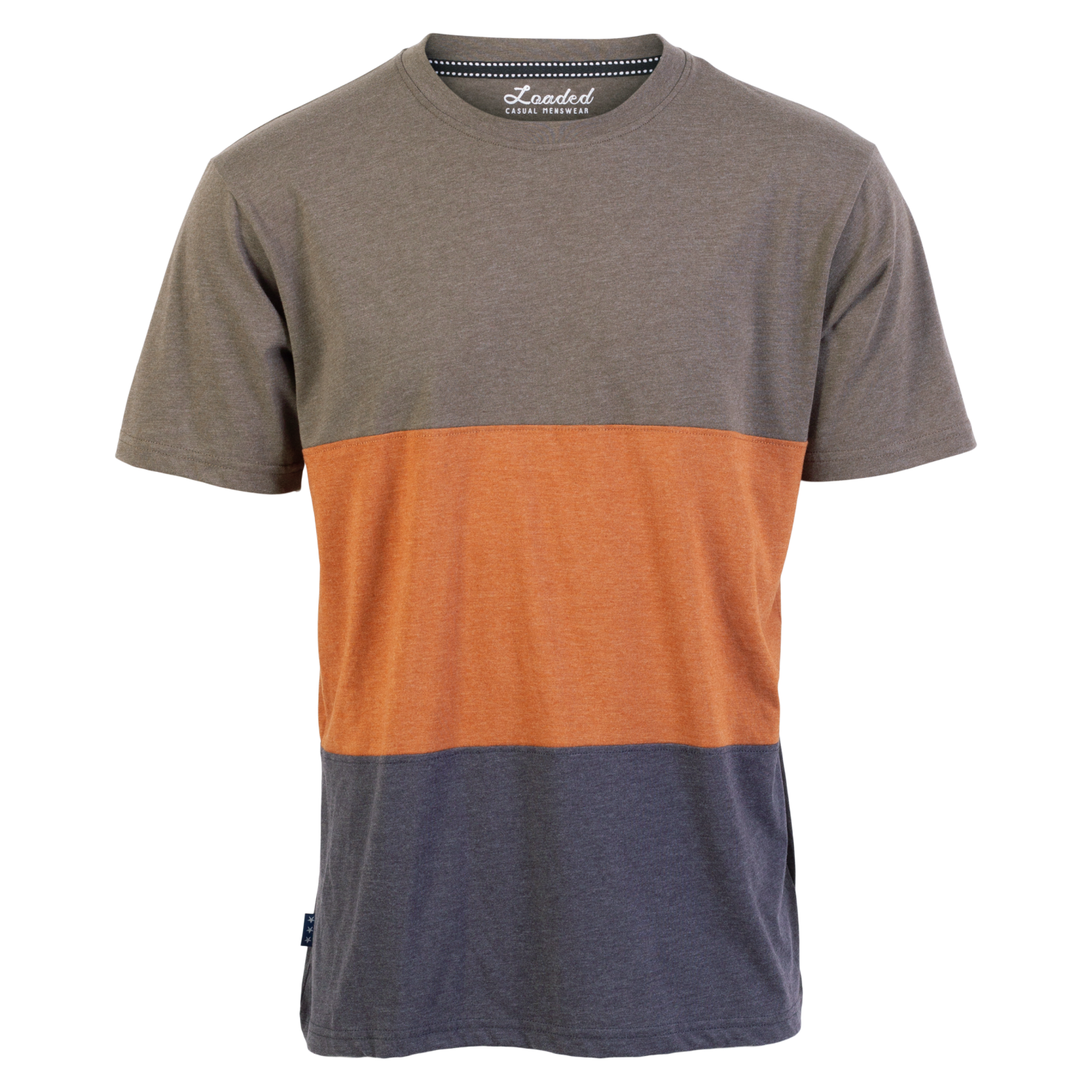 Loaded Herre T-shirt Plus Size - Mustard Block - 3XL